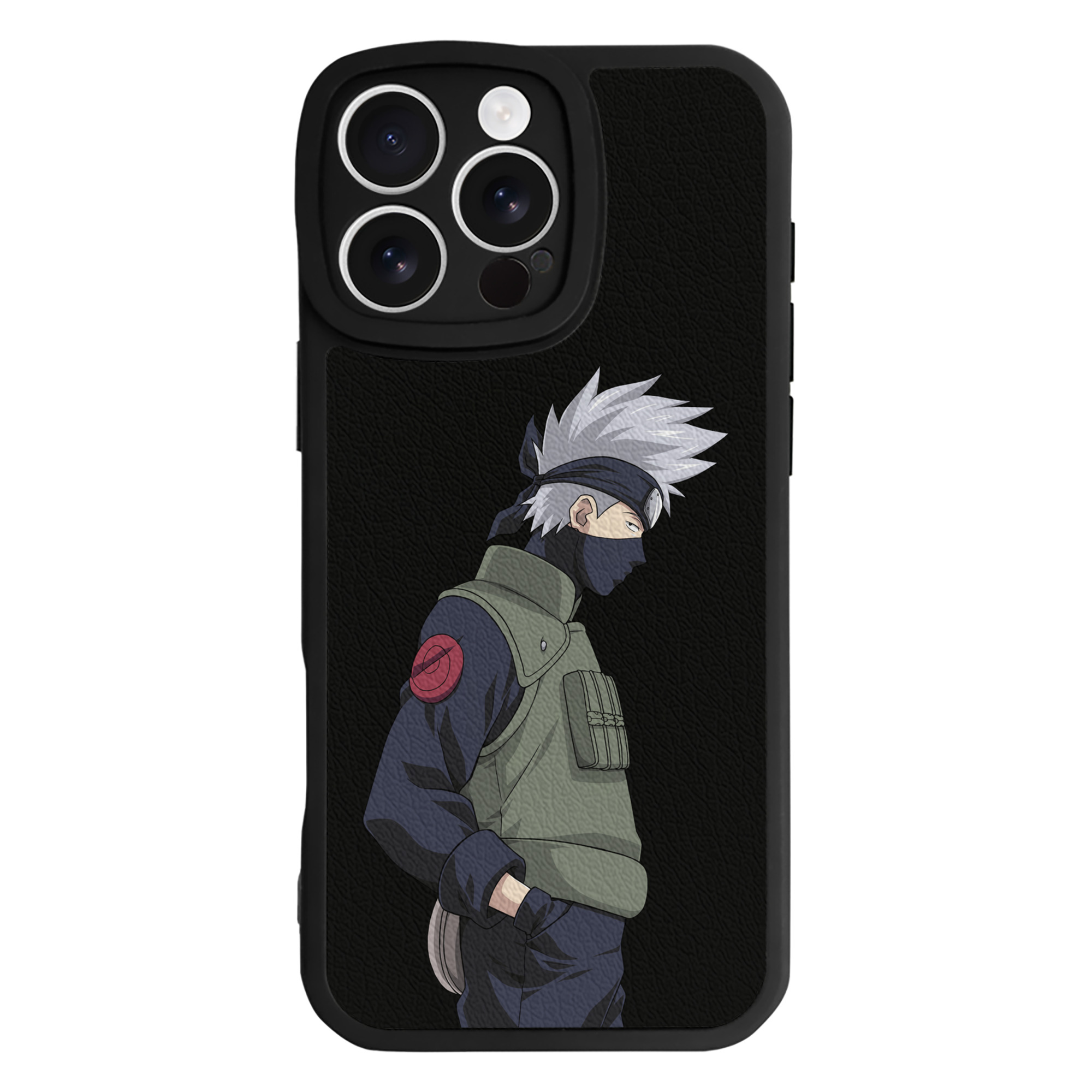 （画像用） NARUTO -ナルト- はたけ カカシ Hatake Kakashi 【iPhone 16シリーズ対応】シリコンスマホケース（レザー調） 材質：シリコン